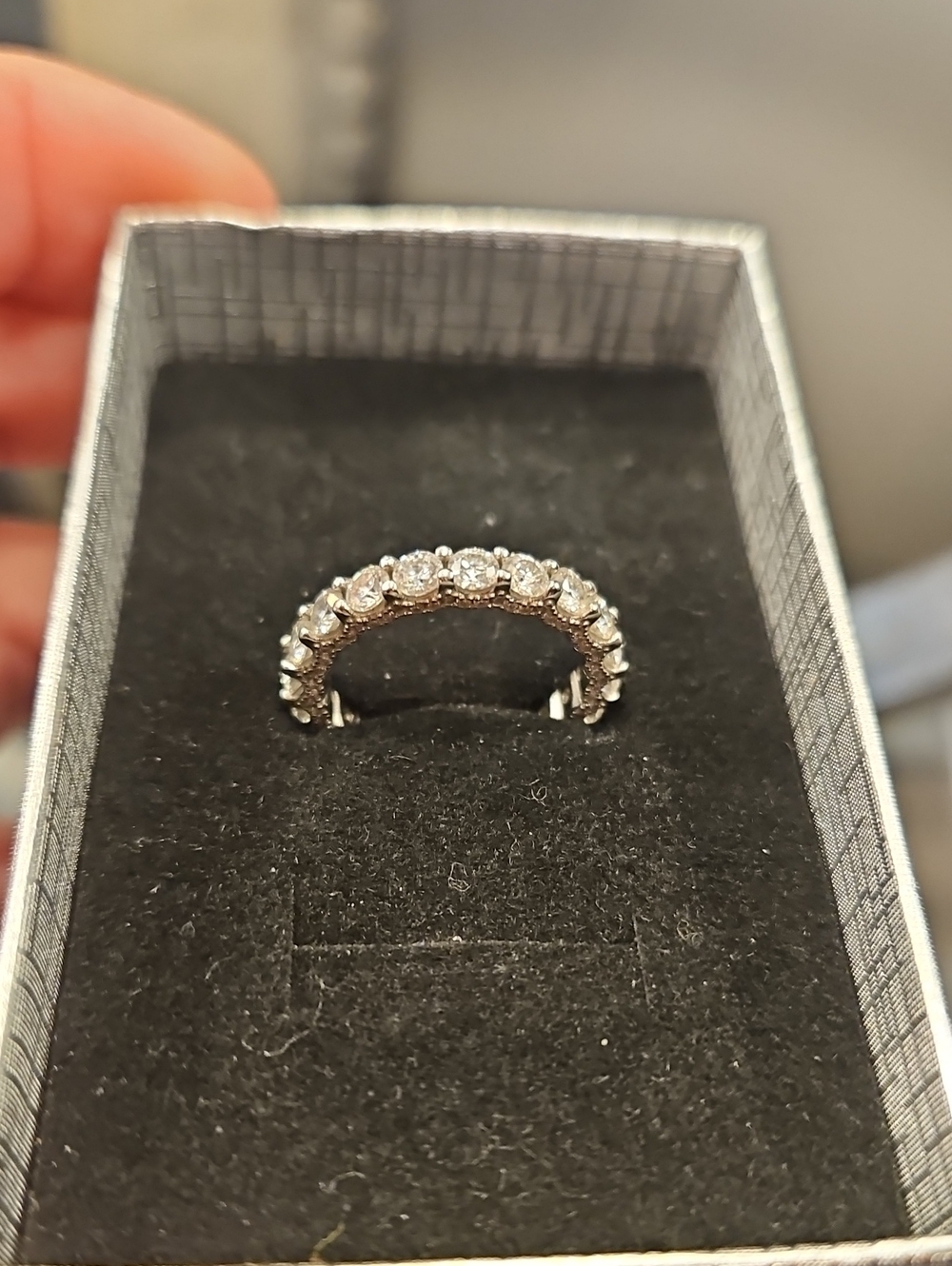Certified Moissanite Eternity Band - Size 6